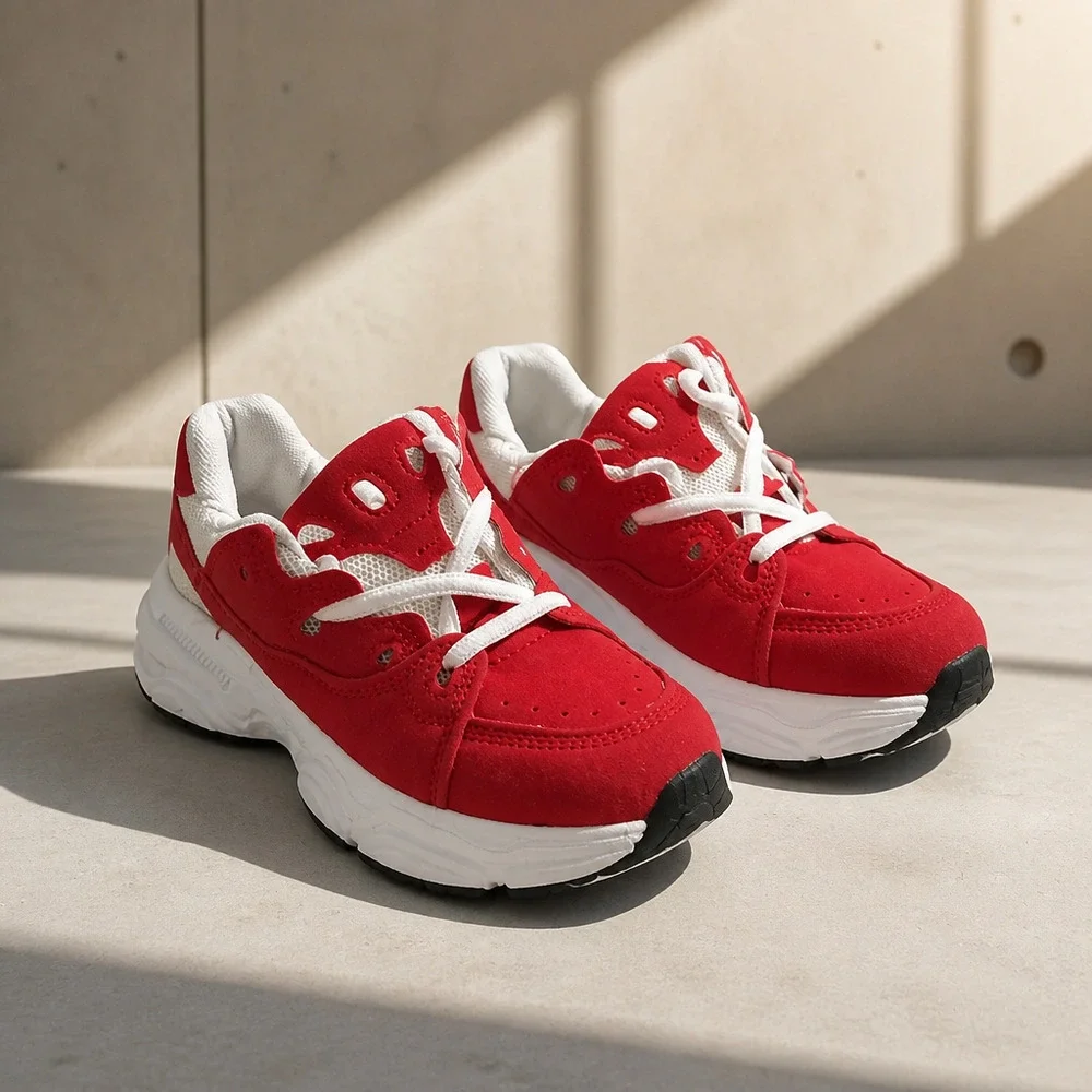 NWOB Girls Lace up Sneakers Size EU37 US 5- 5.5